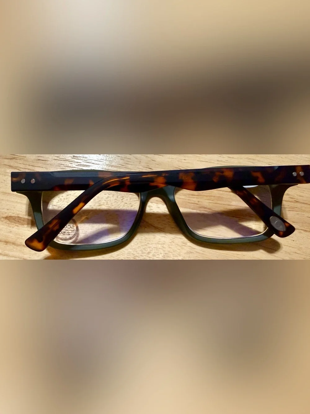 Matte Olive Green Blue Light Blocking Reader 2.50 Glasses Tortoiseshell